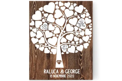 Wedding Tree White Hearts